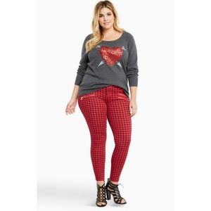 Torrid Plus Size Double Zipper Checkered Pants